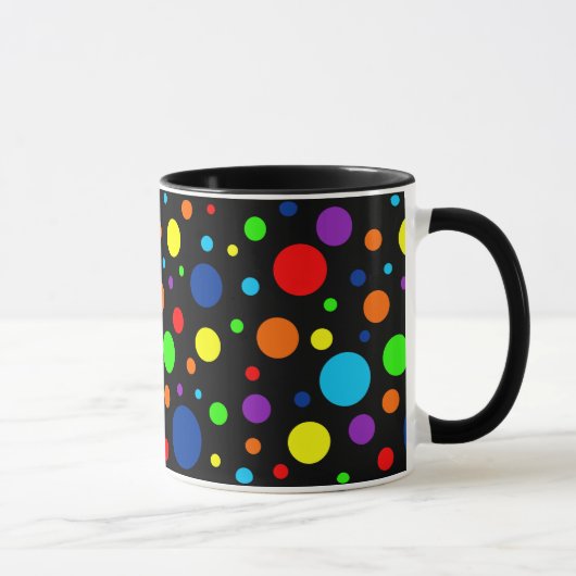 L'arc-en-ciel foncé repère la tasse (Droite)