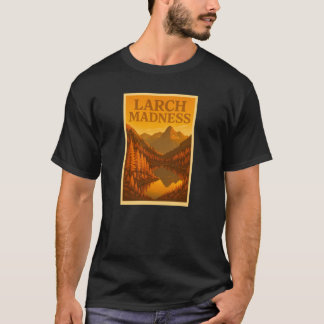 Larch Madness Vertical Print Gouden Larches in de T-shirt