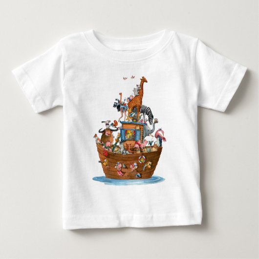 L'arche de Noé d'animaux - T-shirt de bébé (Devant)