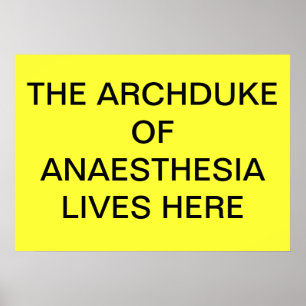 L'ARCHIDUC DE L'ANESTHÉSIE VIT ICI AFFICHE
