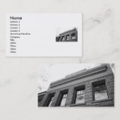 L'architecture détaille le carte de visite (Devant / Derrière)