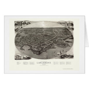 Larchmont, carte panoramique de NY - 1904