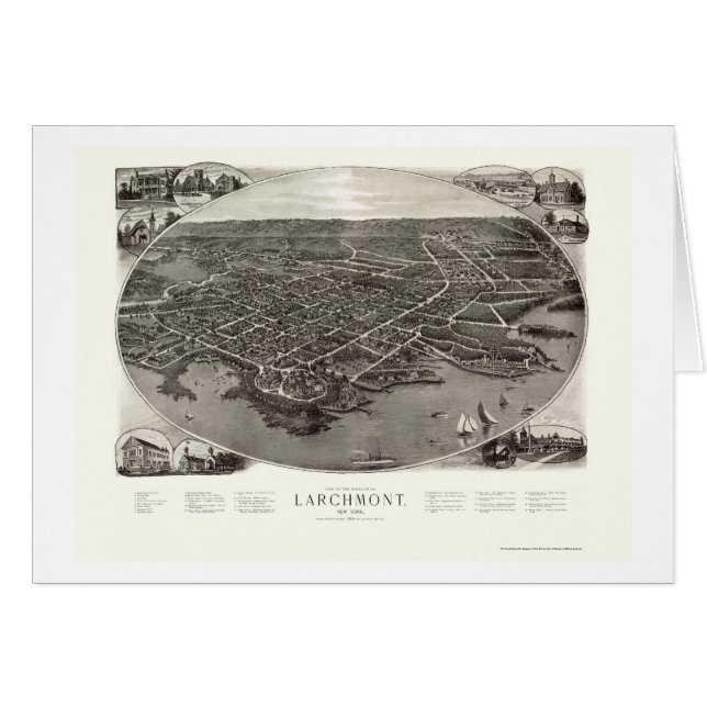 Larchmont, NY Panoramic Map - 1904 (Voorkant Horizontaal)