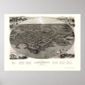 Larchmont, NY Panoramic Map - 1904 Poster (Voorkant)
