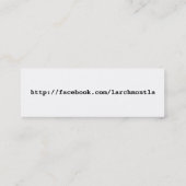 LarchmontLA.com Mini Visitekaartje (Achterkant)