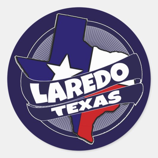Laredo Texaanse vlag brak stickers (Voorkant)