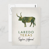 Laredo Texas Dark Marble Briefkaart (Voorkant / Achterkant)