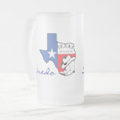 Laredo, Texas State Map avec étoile, Bottes, Mug C (Devant gauche)