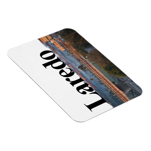 Laredo, TX Skyline met Laredo in de Sky Magnet Magneet (Rechterzijde)