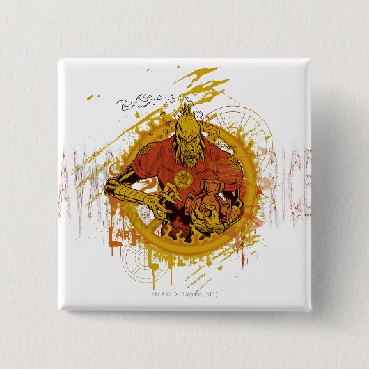 Larfleeze - Agent Sinaasappel 14 Vierkante Button 5,1 Cm (Voorkant)