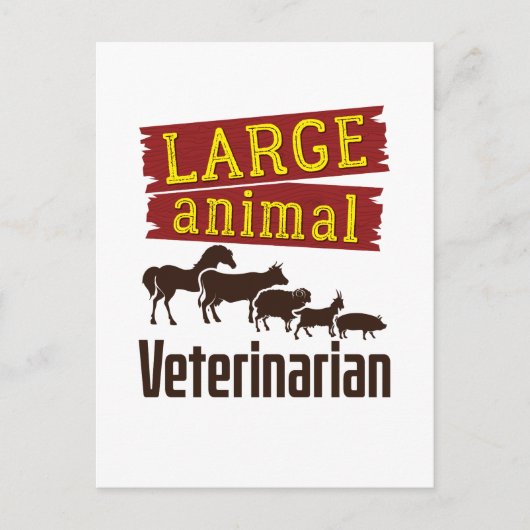 Large Animal Veterinarian Briefkaart (Voorkant)