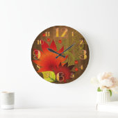 Large Autumn Leaves Wall Clock Grote Klok (Huis)