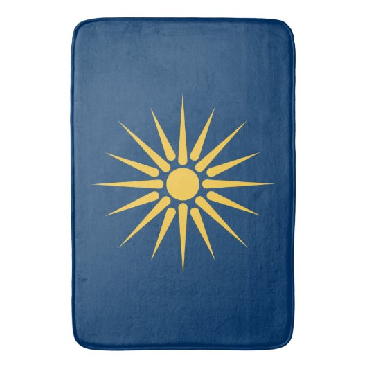 Large bath mat with flag of Macedonia, Greece (Voorkant Verticaal)