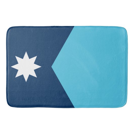 Large bath mat with flag of Minnesota, USA (Voorkant)