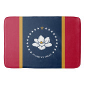 Large bath mat with flag of Mississippi, USA (Voorkant)