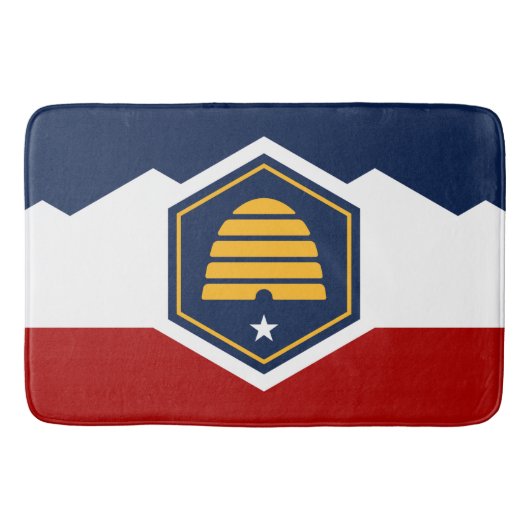Large bath mat with flag of Utah, USA (Voorkant)