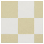 Large, Beige Checkers Pattern Fabric Stof (Close Up)