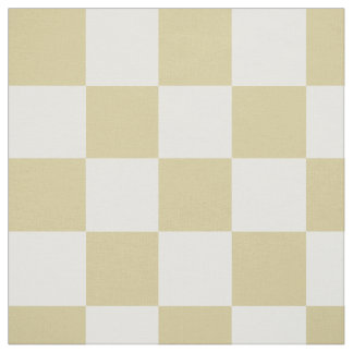 Large, Beige Checkers Pattern Fabric Stof