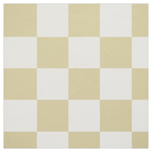 Large, Beige Checkers Pattern Fabric Stof (Swatch)