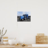Large Blue Kenworth W900L Poster (Keuken)