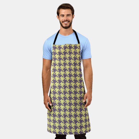 Large Checkered Apron Schort (Gedragen)