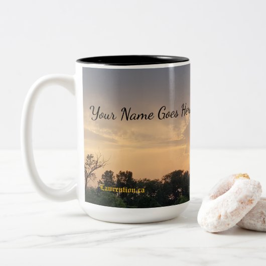 Large Coffee Mug Tweekleurige Koffiemok (Met donut)