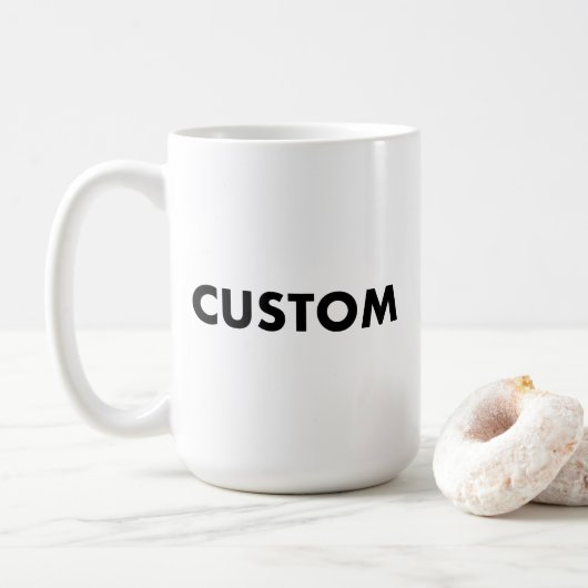 Large Custom Mug Blank Template - 15oz (Avec donut)