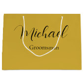 Large Elegant Wedding Gift Bag with Custom Text Groot Cadeauzakje (Voorkant)