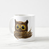 Large Eyed Owl Je suis Awake Mug (Devant gauche)