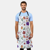 Large Floral Apron Schort (Gedragen)
