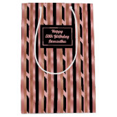 Large Gift Bag Rose Gold Glitter 16th Birthday  Medium Cadeauzakje (Voorkant)