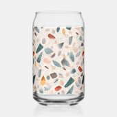 Large Glass Chips Retro Terrazzo Pattern Can Glass (Verso)