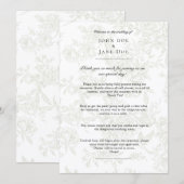 Large Green Floral Wedding Program Programma (Voorkant / Achterkant)