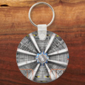 Large Hadron Collider-deeltjesversneller Sleutelhanger (Voorkant)