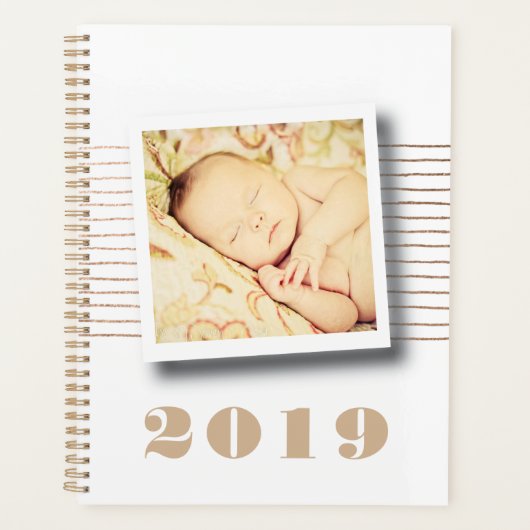 LARGE Journal du planificateur de photos 2019 (Devant)