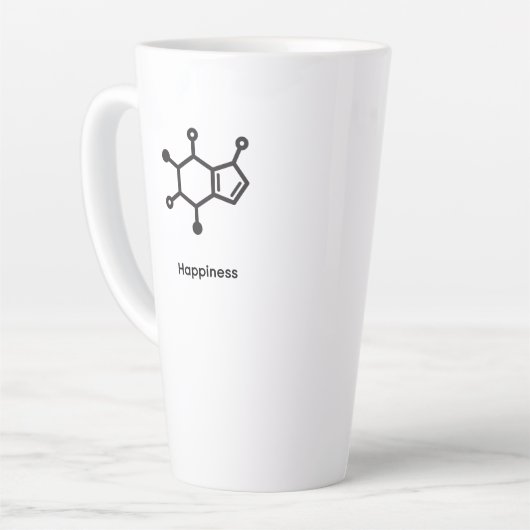 Large Latte Mug - Caffeine = Happiness (Angle gauche)