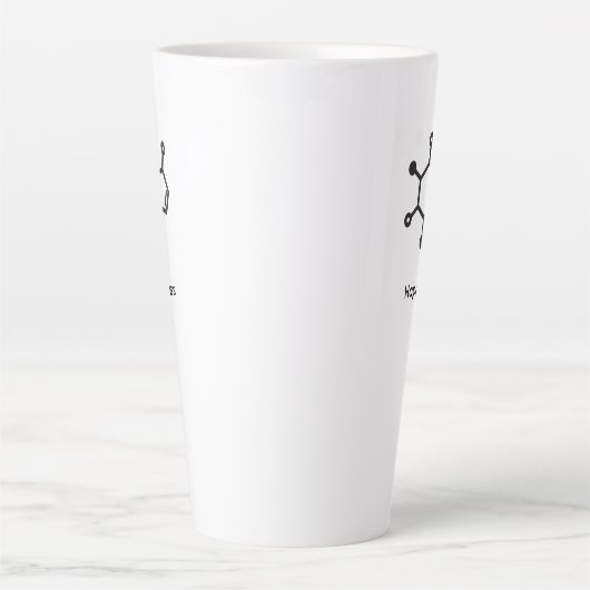 Large Latte Mug - Caffeine = Happiness (Devant)