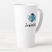 Large Latte Mug - Je m'en fish Latte Mok (Rechterhoek)