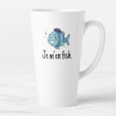 Large Latte Mug - Je m'en fish Mok (Rechts)