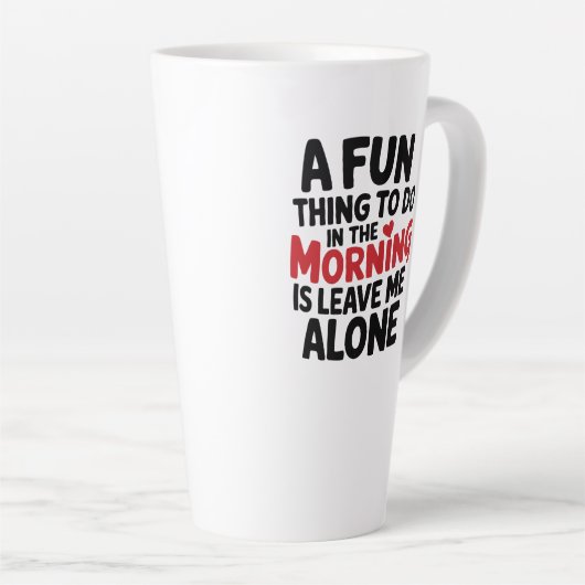 Large Latte Mug - Leave me Alone (Angle droit)