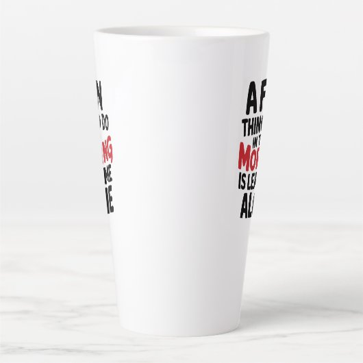 Large Latte Mug - Leave me Alone (Devant)