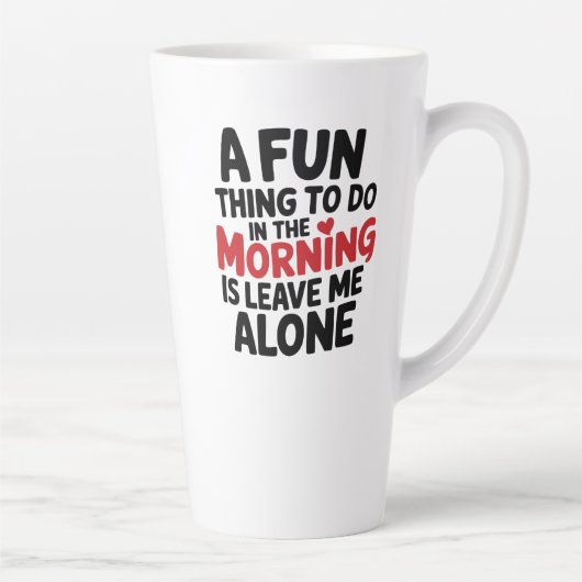Large Latte Mug - Leave me Alone (Droite)