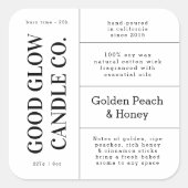 Large Logo Candle Jar Product Label Stickers (Devant)