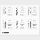 Large Logo Candle Jar Product Label Stickers (Feuille)