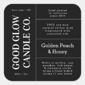 Large Logo Candle Jar Product Label Stickers (Voorkant)