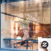 LARGE-meest fantastische tijd, kerststop Raamsticker (Cafe Raam)