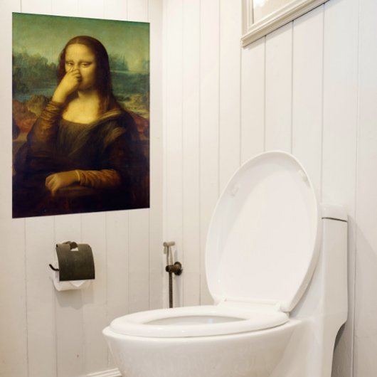 Large Mona Lisa Bathroom Poster