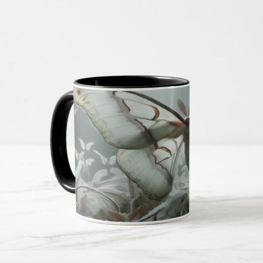 Large Moths Coffee Mug Mok (Voorkant links)