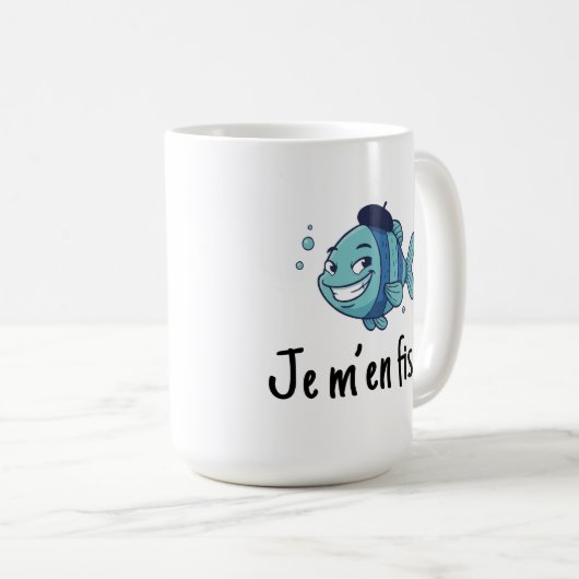 Large Mug - Je m'en fish (Devant droit)
