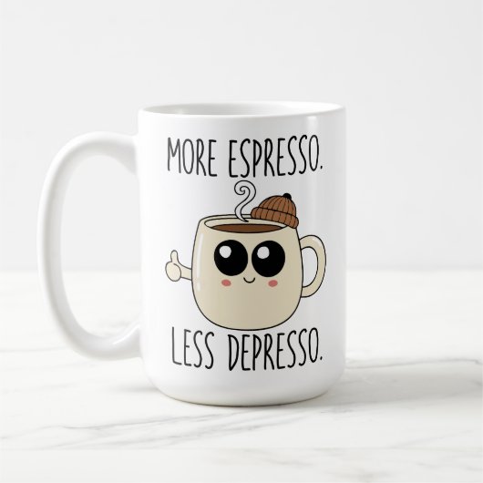 Large Mug - More Espresso. Less Depresso. (Gauche)